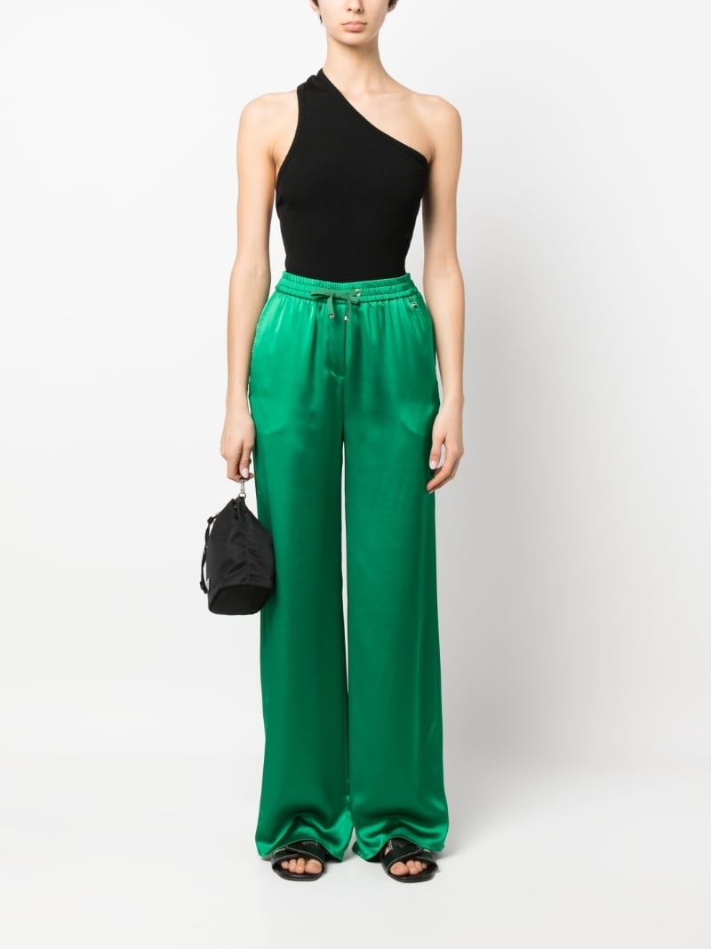 drawstring-waist straight-leg trousers - 2