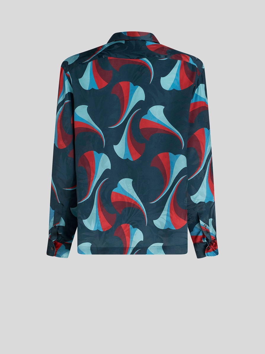 SILK BOWLING SHIRT WITH FLORAL PRINT - 6