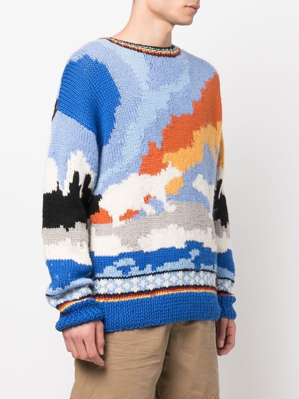 intarsia-knit design jumper - 3