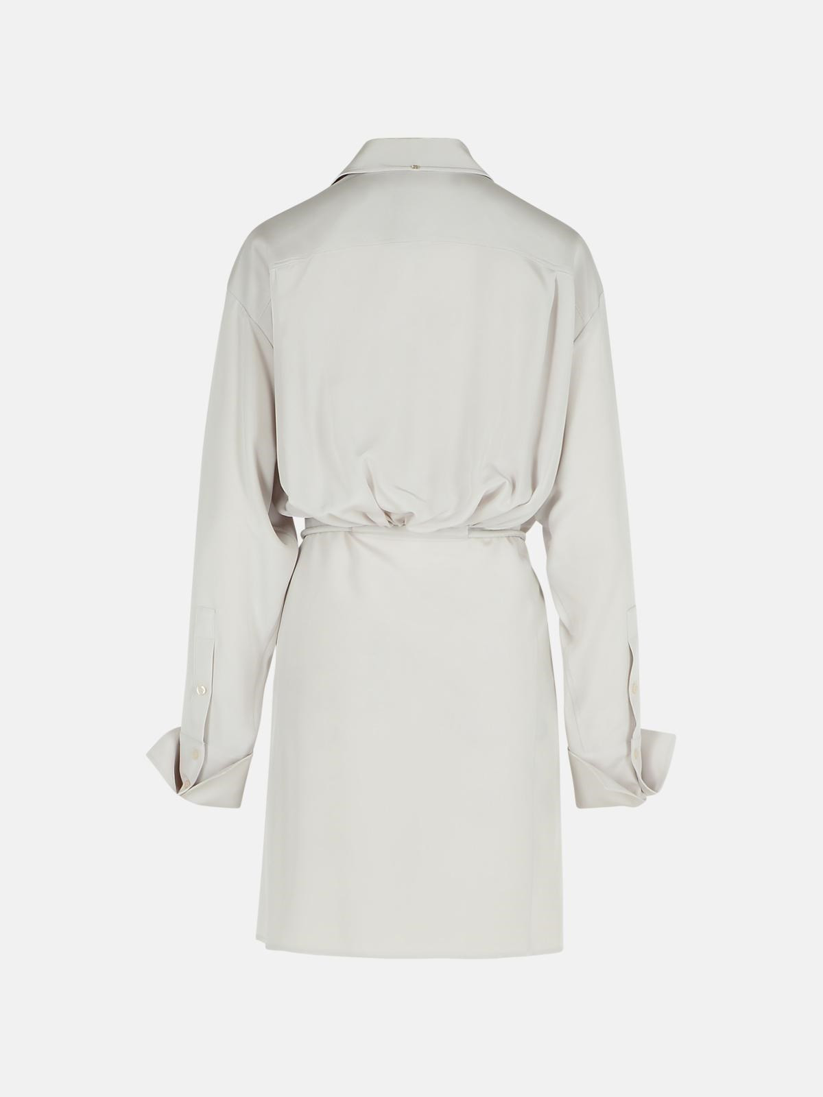 'EOLIE' GREY SILK DRESS - 3