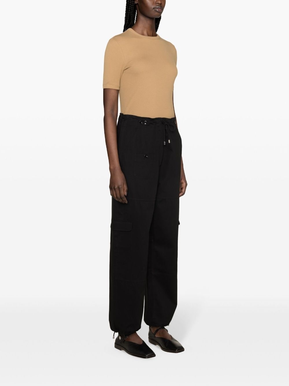 crew-neck fine-ribbed T-shirt - 3