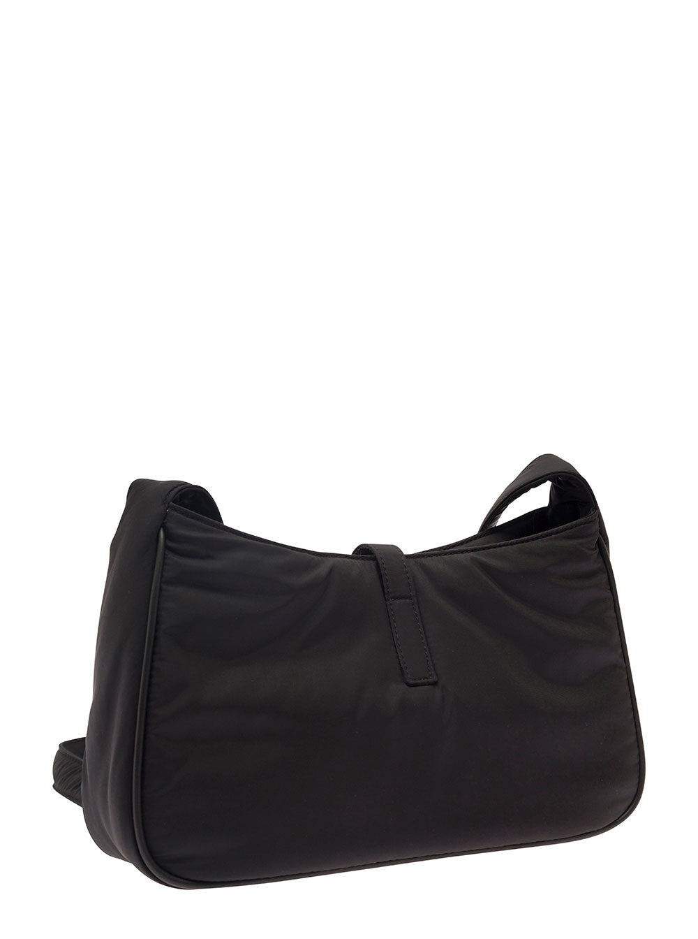 Saint Laurent Men 'Le 5 À 7' Black Shoulder Bag With Cassandre Fastening In Recycled Nylon Man - 2