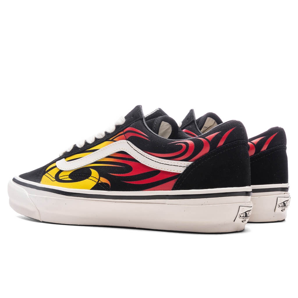 PREMIUM OLD SKOOL Y2K FLAME - BLACK/WHITE - 3