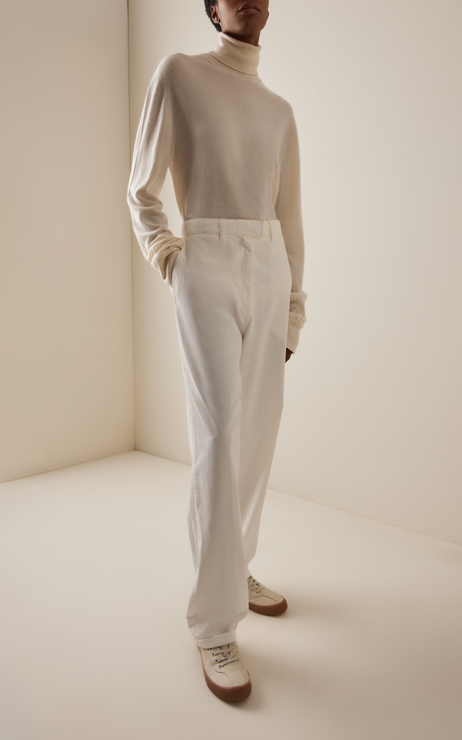 Lizzy Fine-Knit Cashmere Sweater ivory - 3