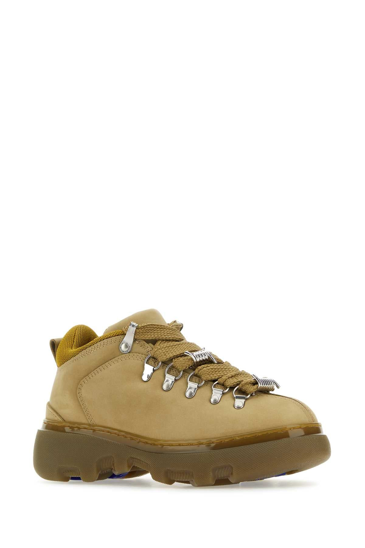 Burberry Women Biscuit Leather Sneakers - 2