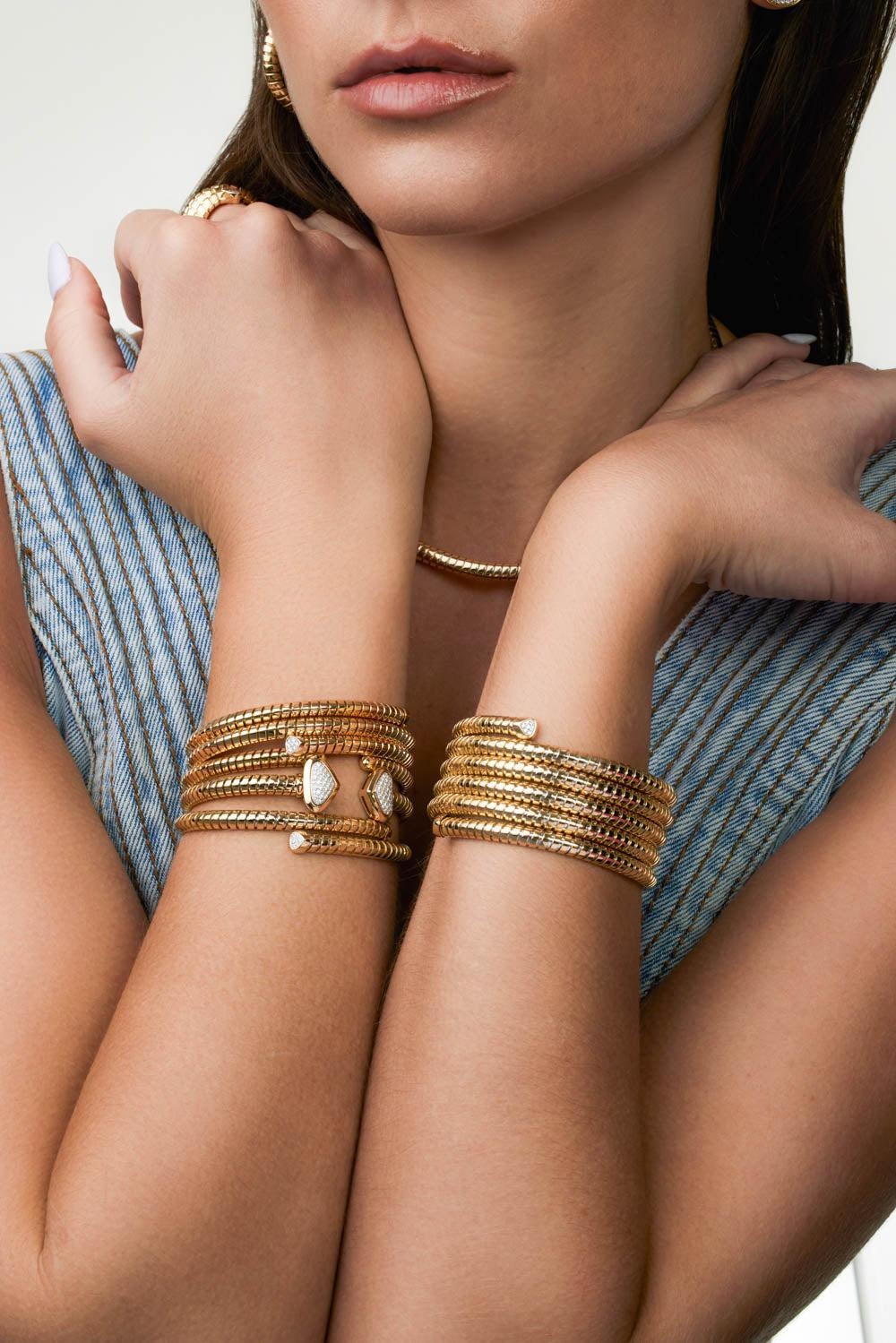 Trisolina Bypass Diamond Bangle Bracelet - 4