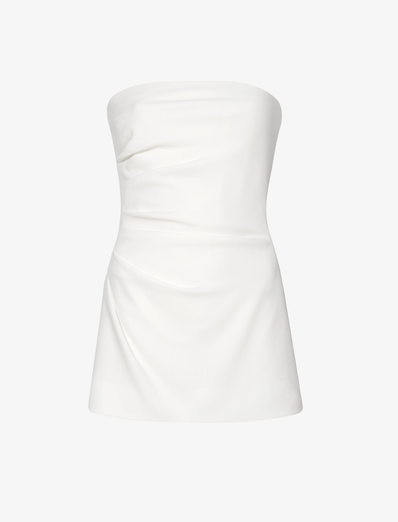 Matte Viscose Crepe Strapless Top - 1