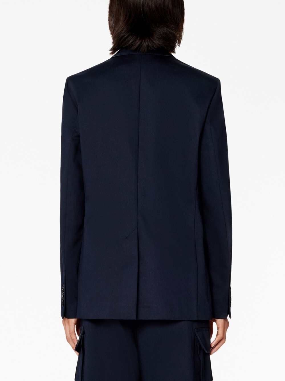 single-breasted cotton blazer - 4