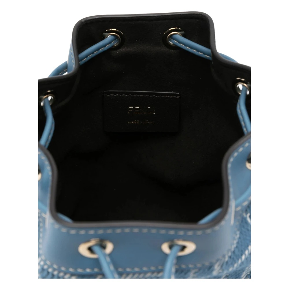 FENDI BLUE DENIM-EFFECT FF JACQUARD BAG | miinto | REVERSIBLE