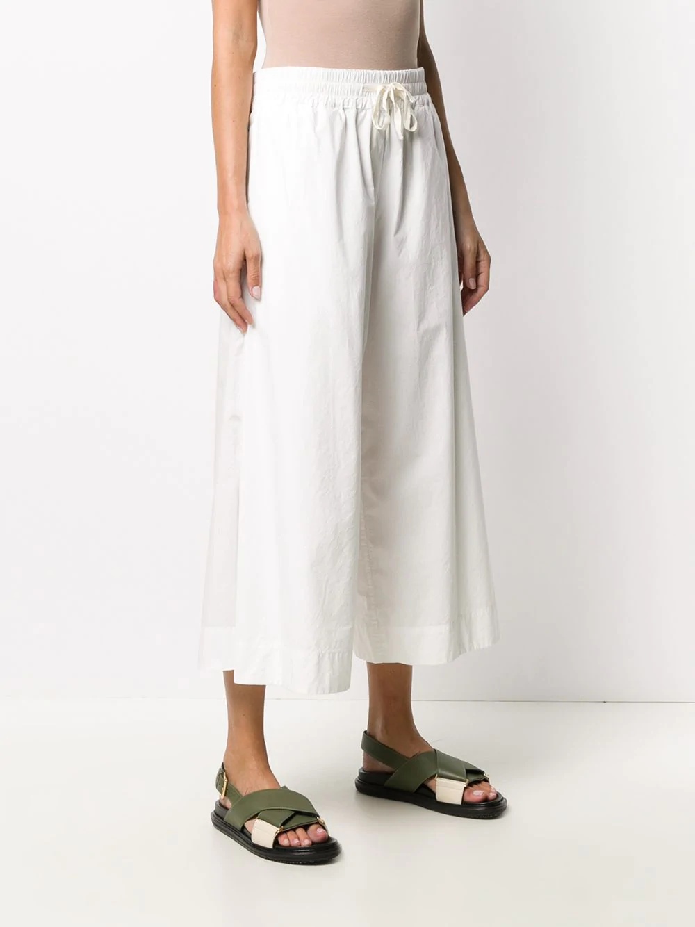 drawstring culotte trousers - 3