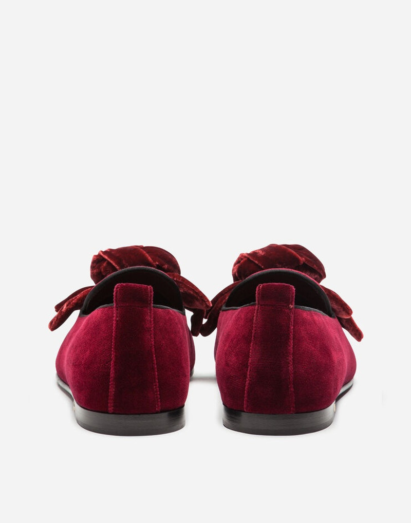 Dolce & Gabbana Velvet slippers with satin bow outlook