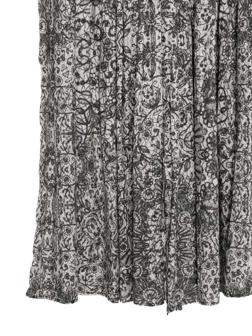 pleated floral-print skirt - 3
