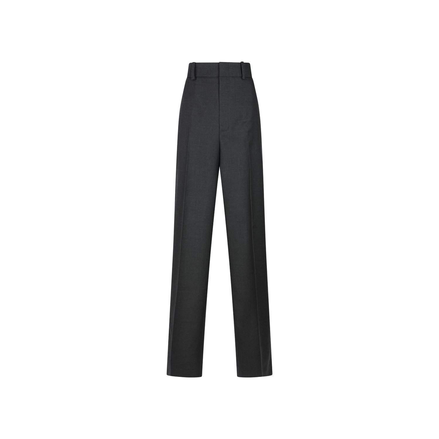 DARK GREY WOOL PANTS - 1