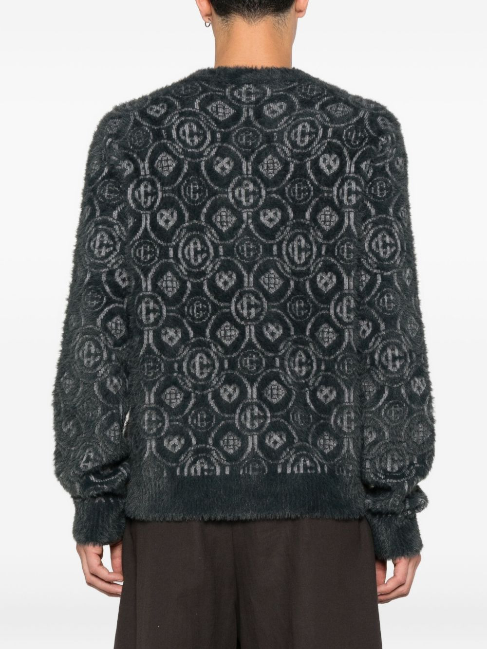 logo-pattern sweater - 4