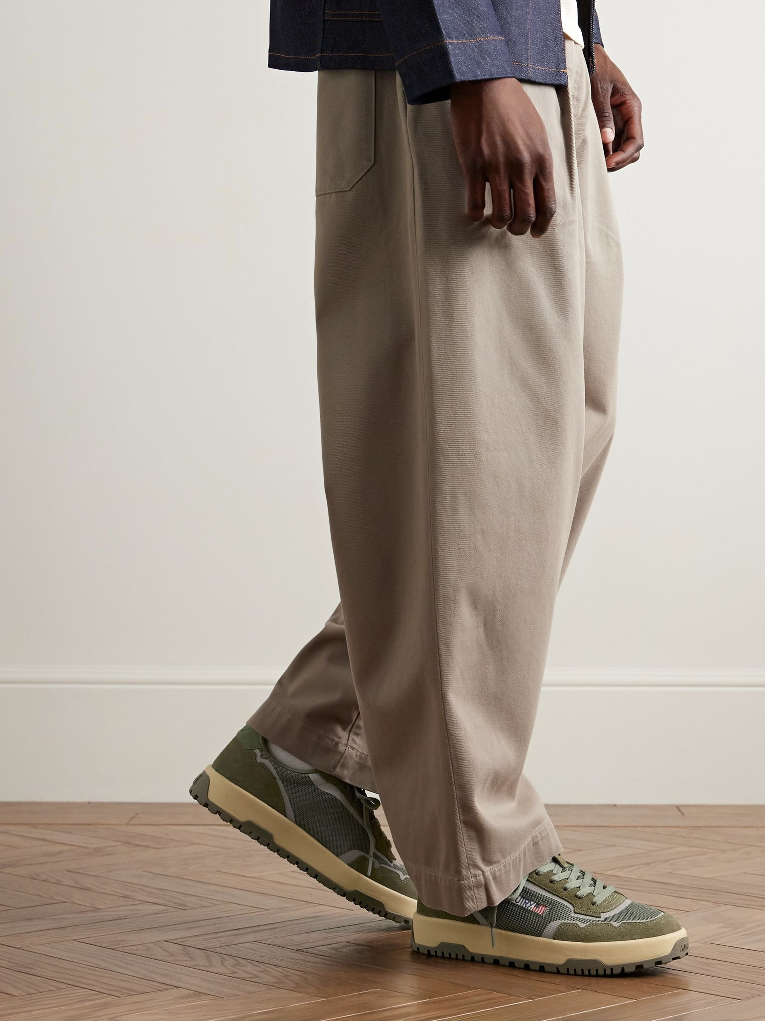 Wildpace Nubuck and Rubber-Trimmed Suede and Mesh Sneakers Green - 2
