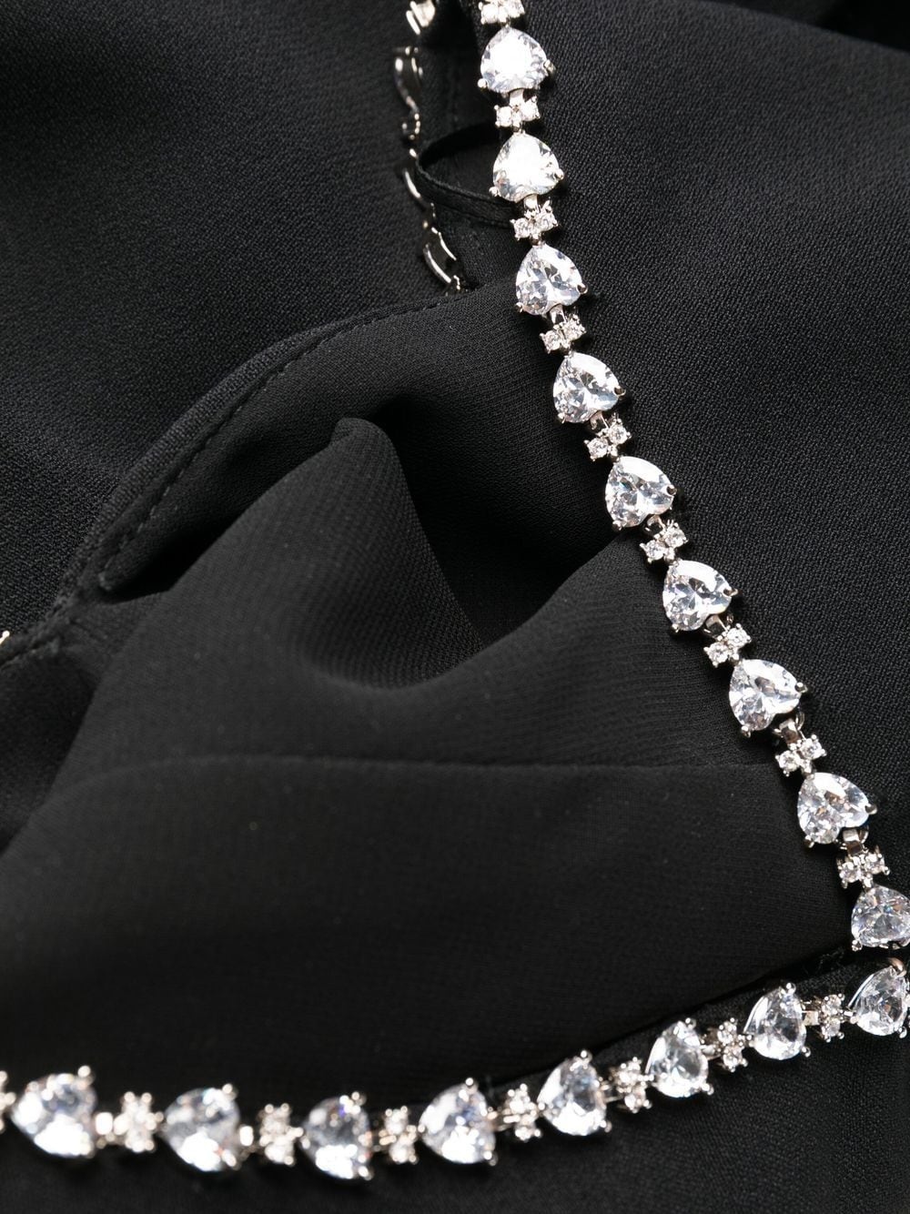 crystal embellished asymmetrical mini dress - 7