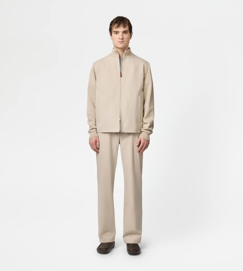 Tod's BOMBER JACKET IN TECHNICAL COTTON - BEIGE outlook
