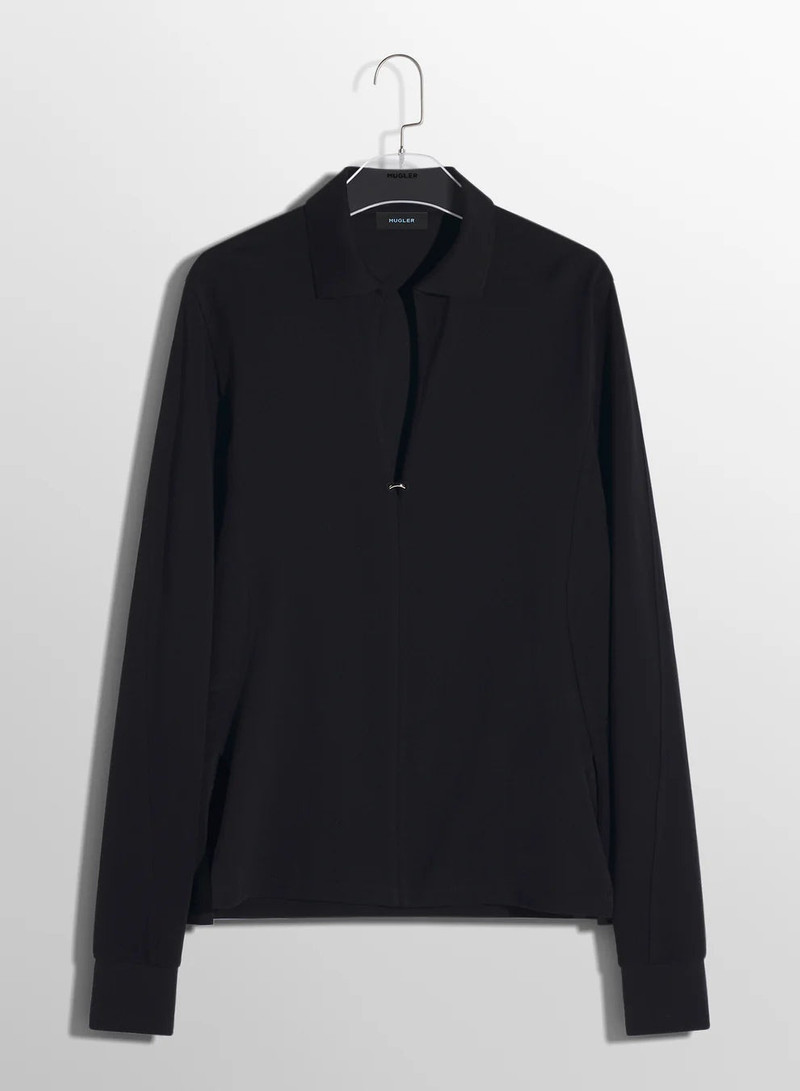 black pierced polo 6