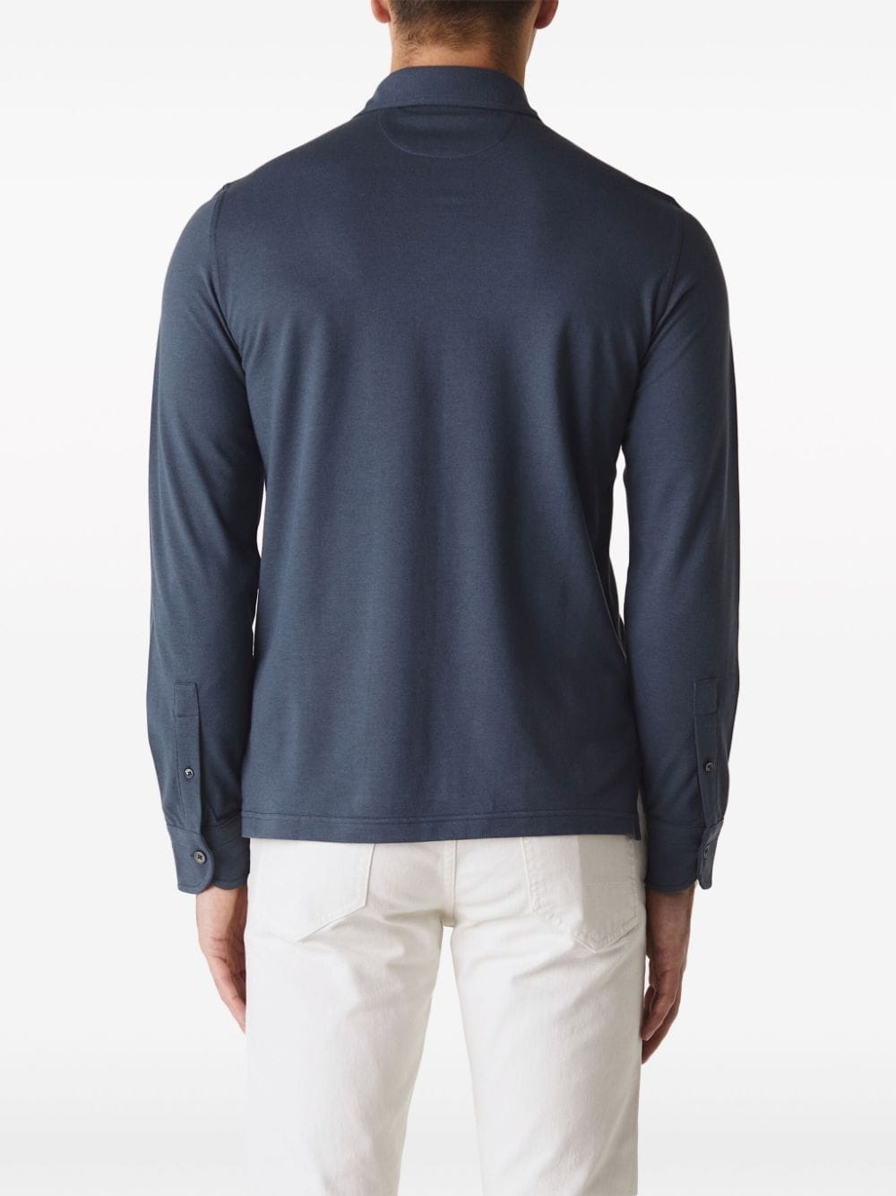 long-sleeve piquÃ© polo shirt - 3