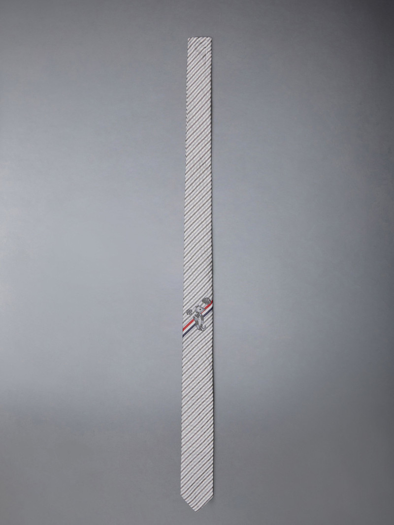 seashore-print silk tie 1