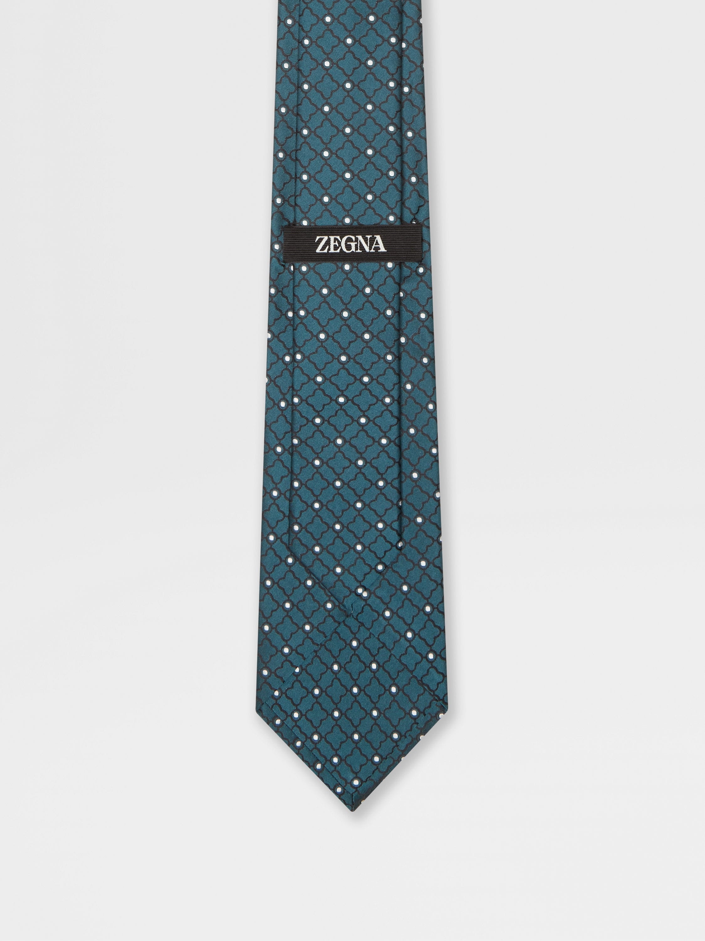 TEAL BLUE SILK TIE - 3