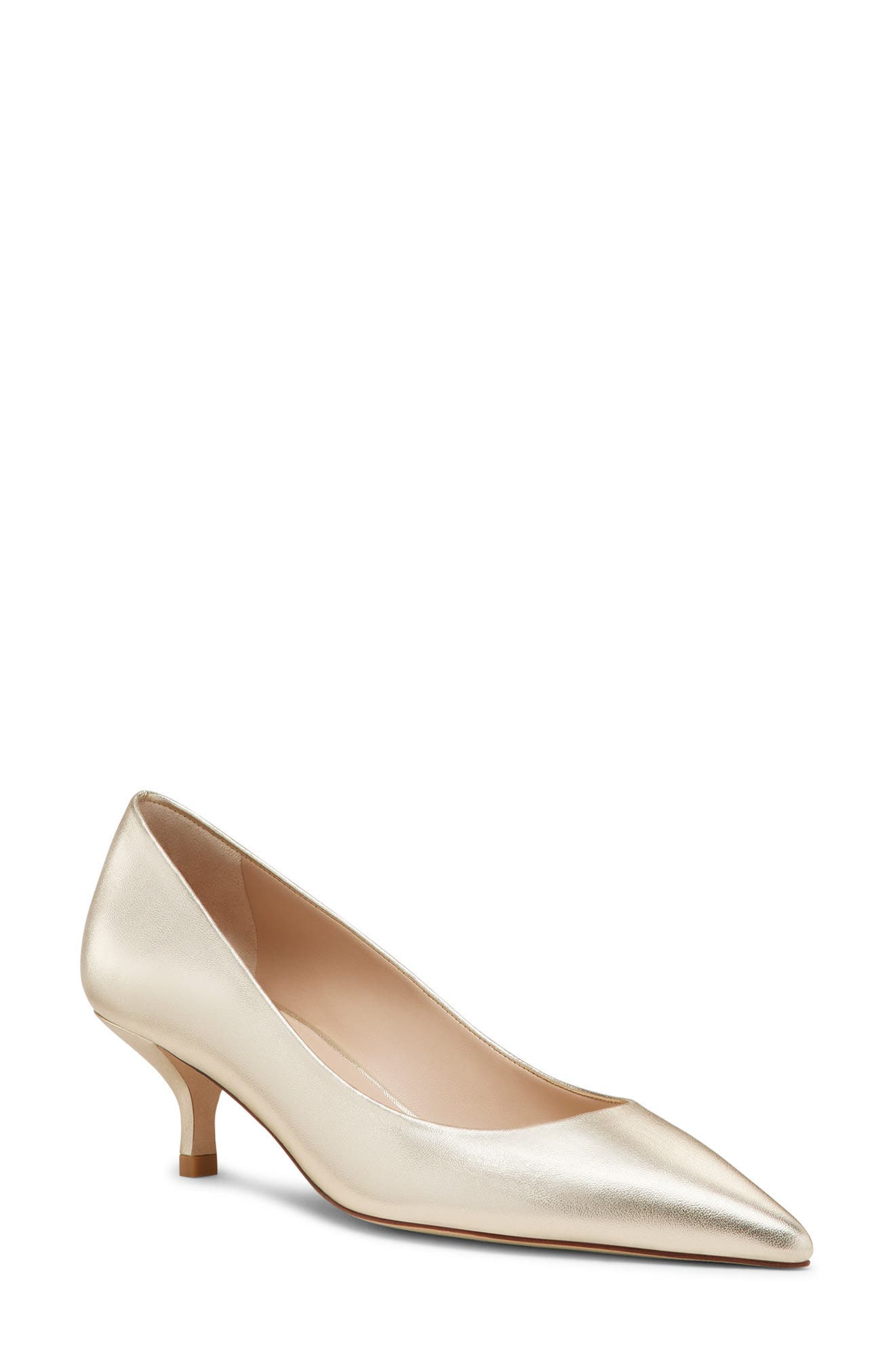 Stuart Weitzman Stuart Power 50 Pump in Light Gold. at Nordstrom - 1