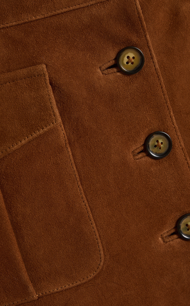 Goatskin Suede Mini Skirt brown 7