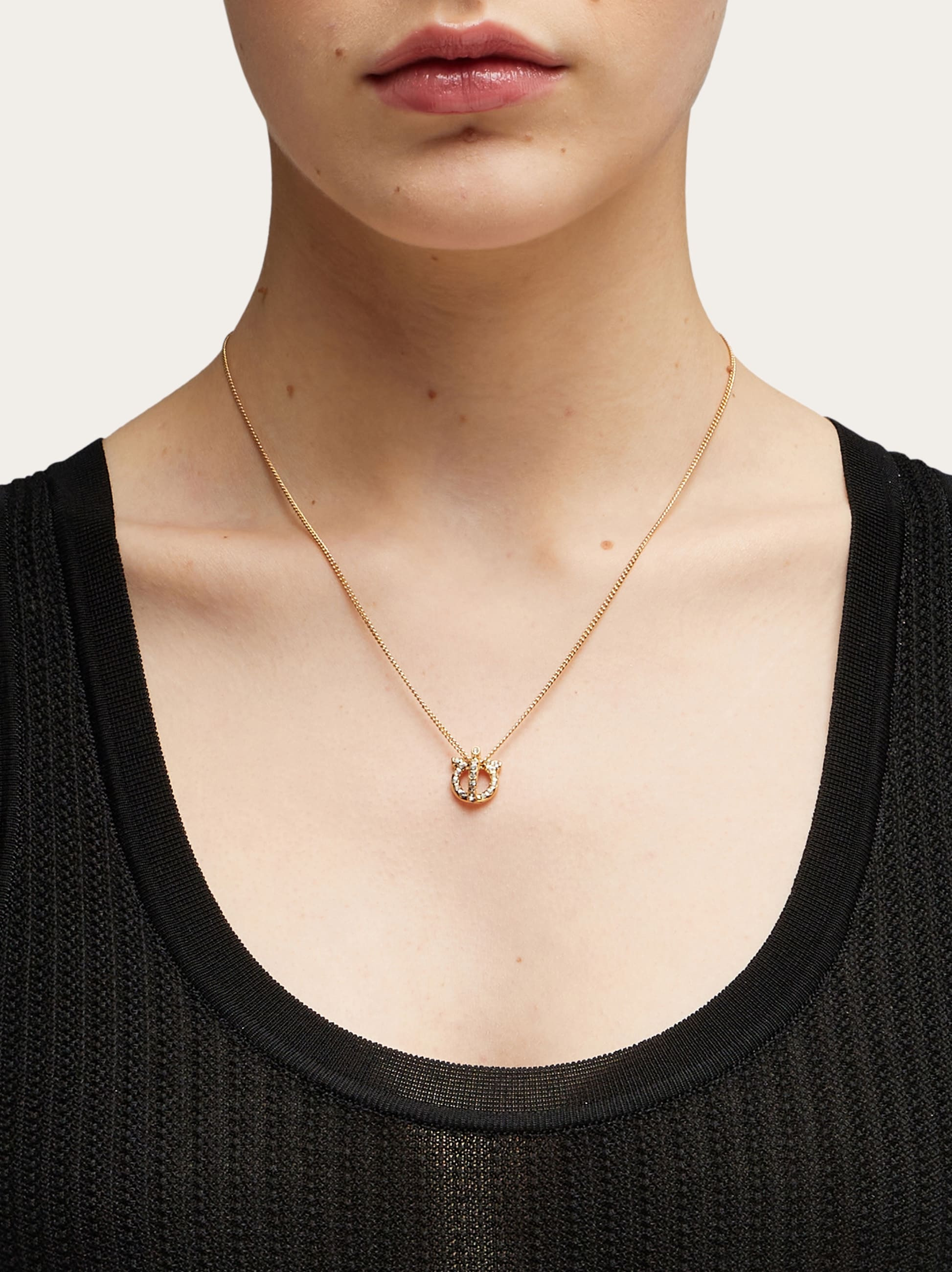 Gancini 3D crystal necklace - 3