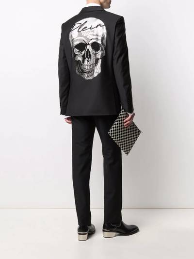 PHILIPP PLEIN Crystal Skull single-breasted blazer outlook