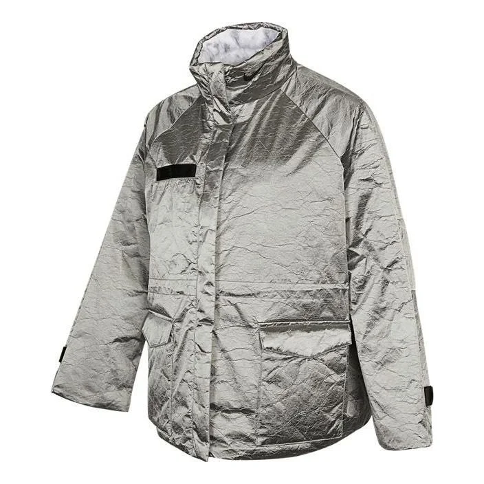 (WMNS) AS W Nike Sportswear TF Turf REVIVAL SHINE JKT Jacket GREY HAZE DD4647-013 - 1