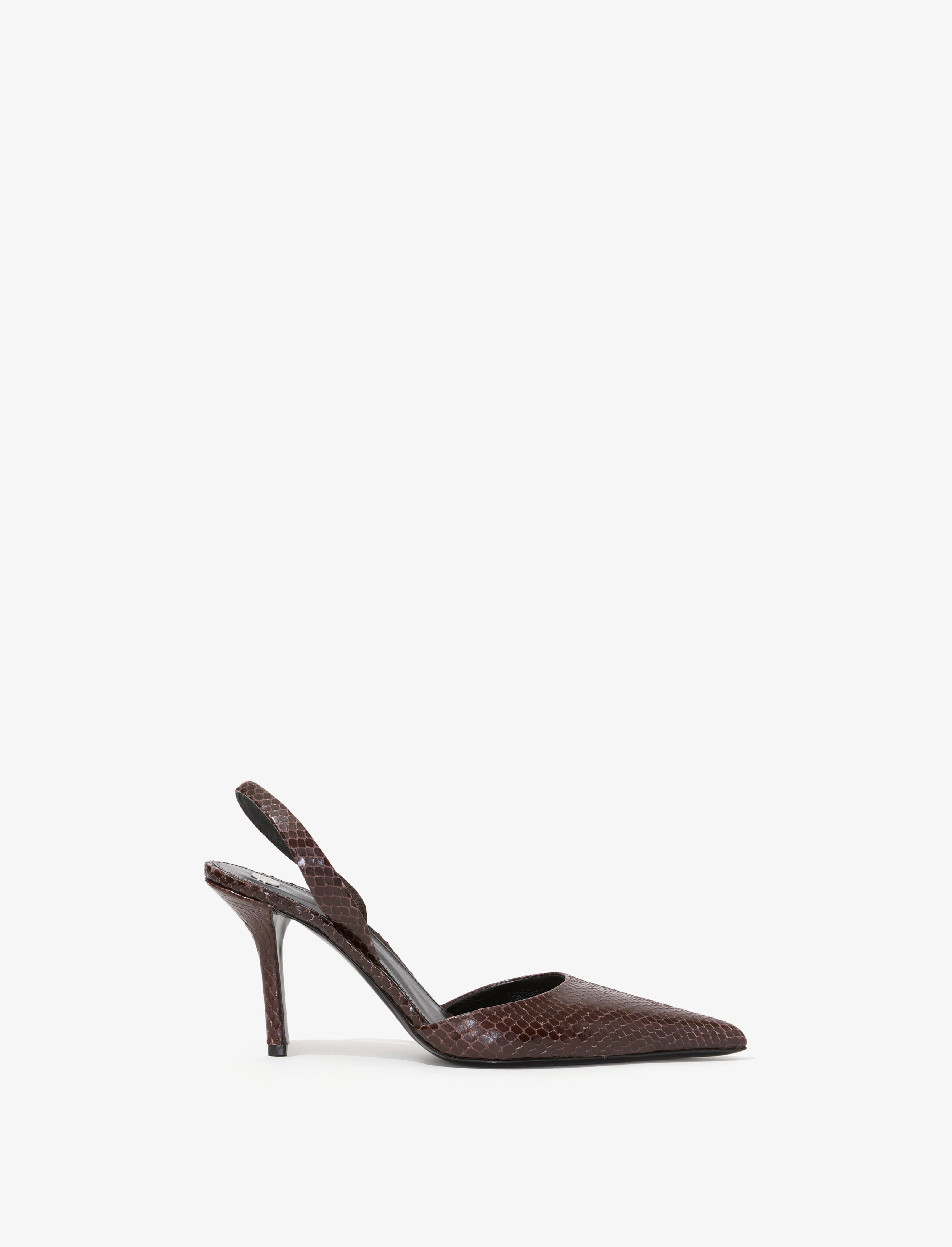 Slash Slingback Pumps in Embossed Python - 1