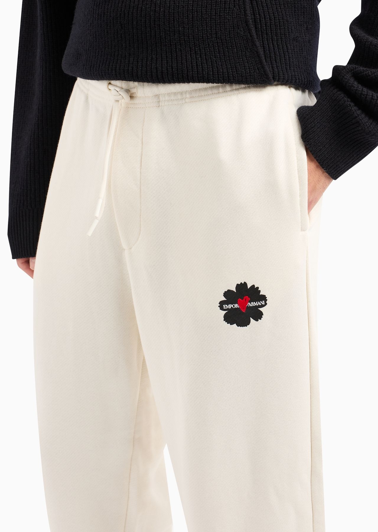Soft jersey-fleece joggers with Mon Amour flock print - 5