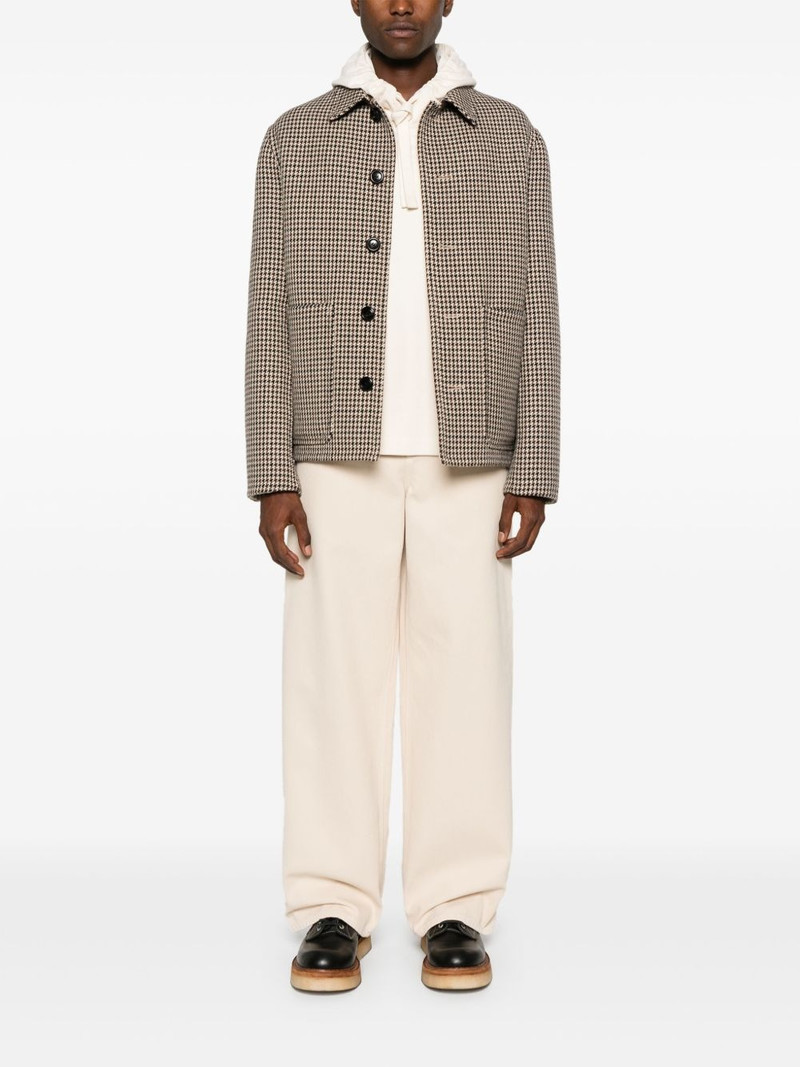 Burberry Equestrian Knight-embroidered loose jeans outlook