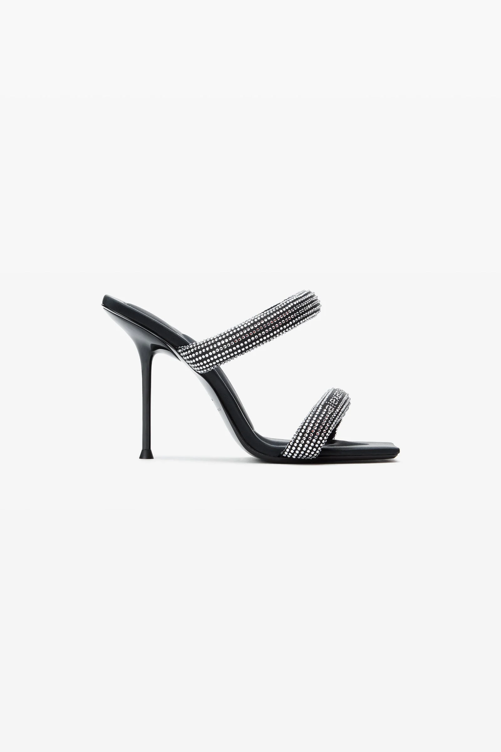 julie 105mm crystal hotfix satin tubular sandals - 1