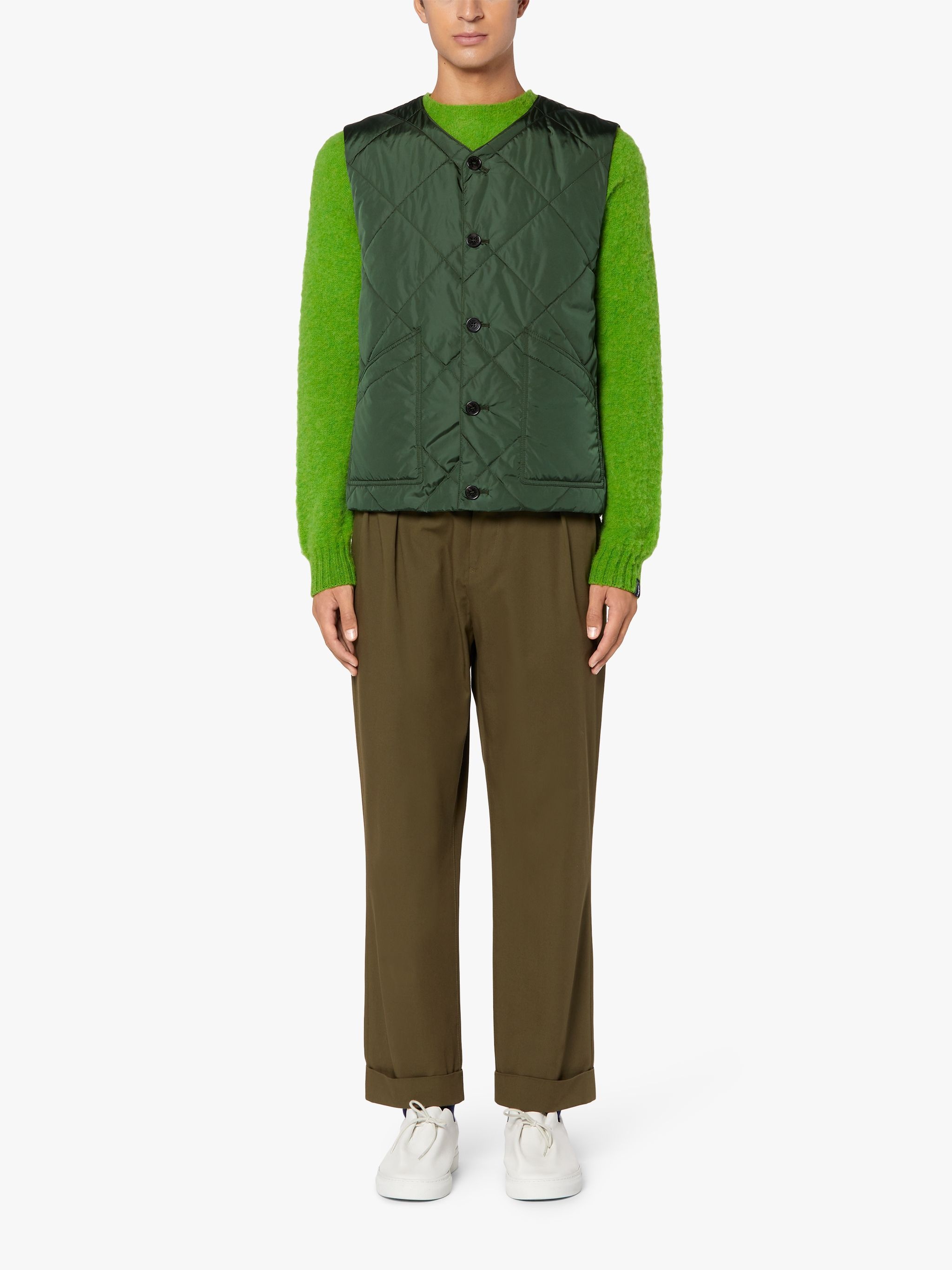 HIG GREEN QUILTED NYLON LINER VEST | GQM-204 - 2