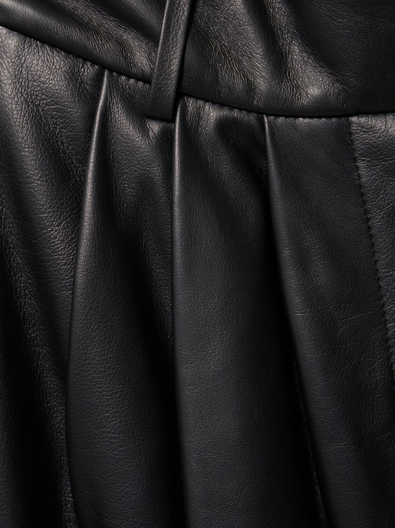 Pleated leather pants - 4