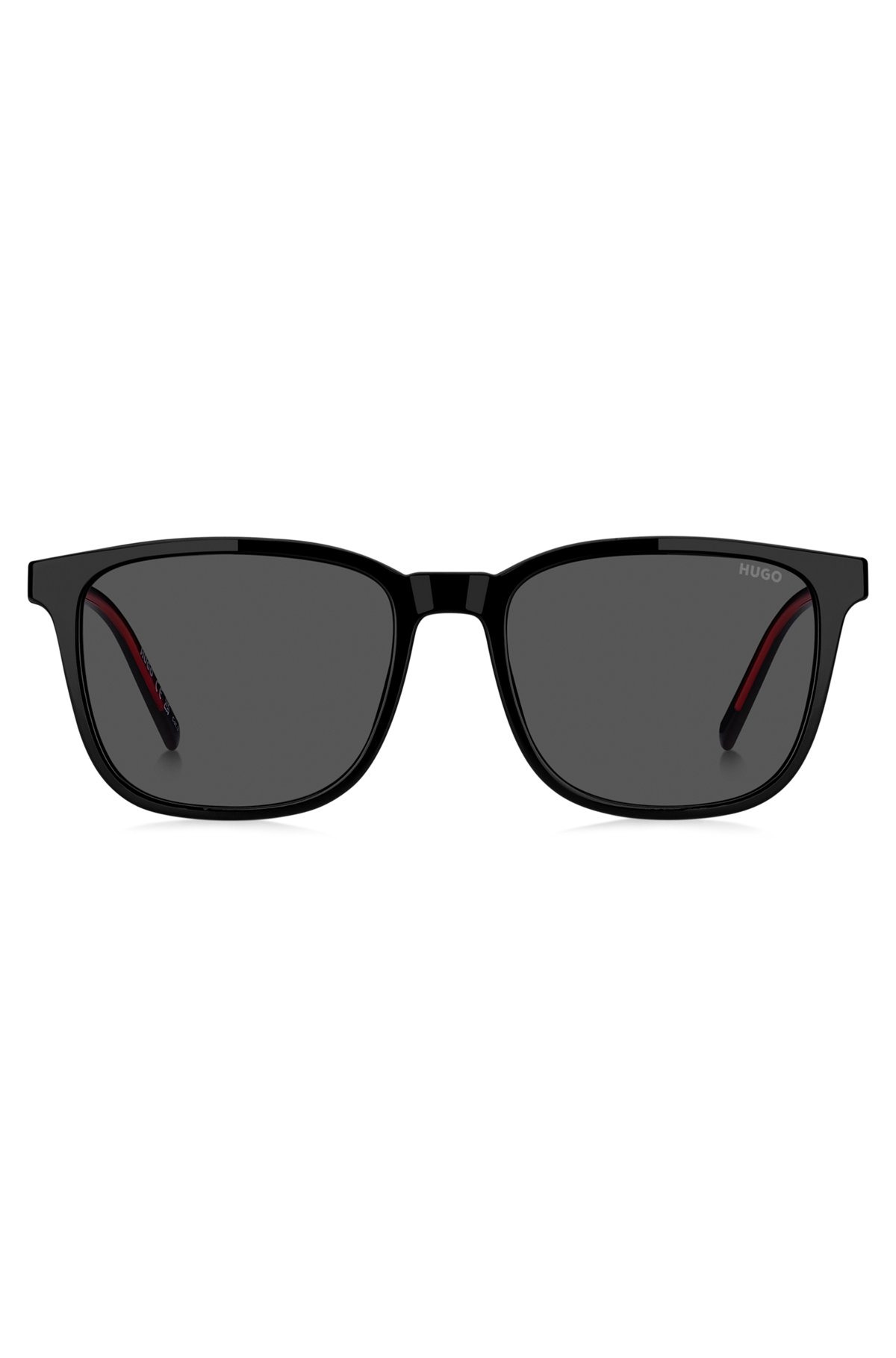 BLACK-ACETATE SUNGLASSES WITH RED DETAILS - 3