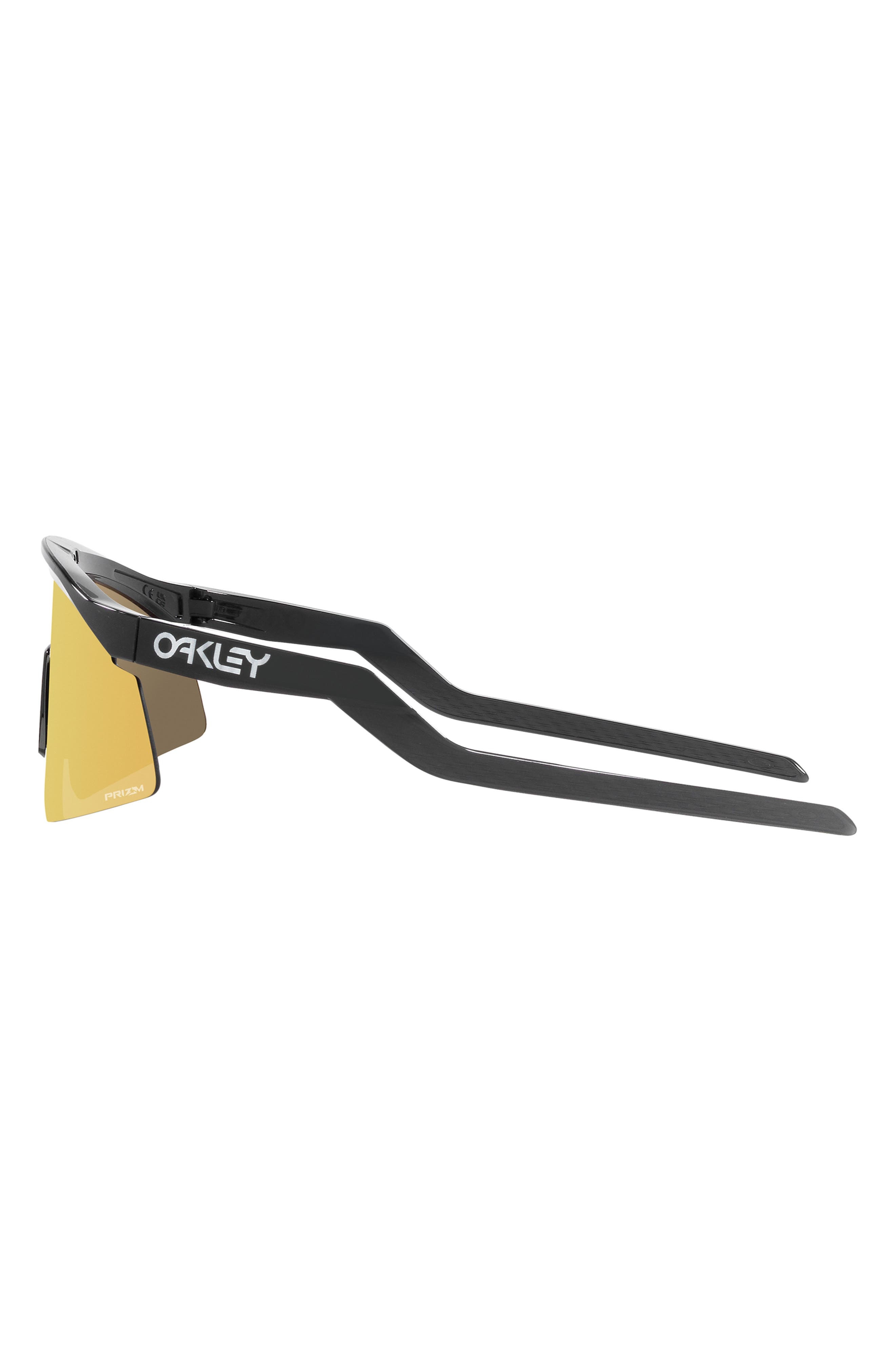Oakley Hydra 37mm Prizm™ Semirimless Wrap Shield Sunglasses in Black Gold at Nordstrom - 5
