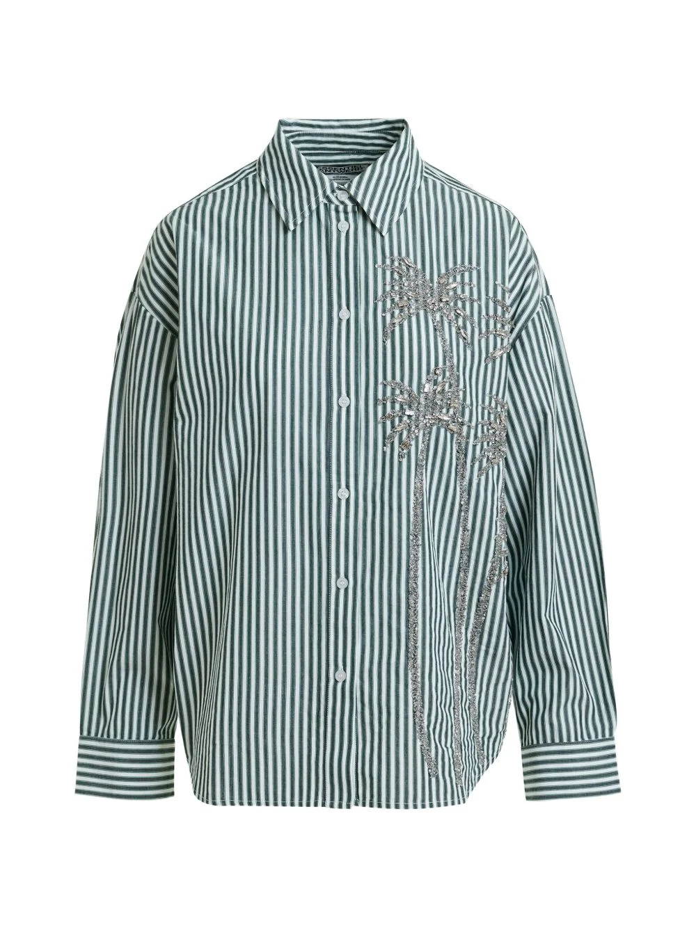 striped sequin-embellished shirt - 1