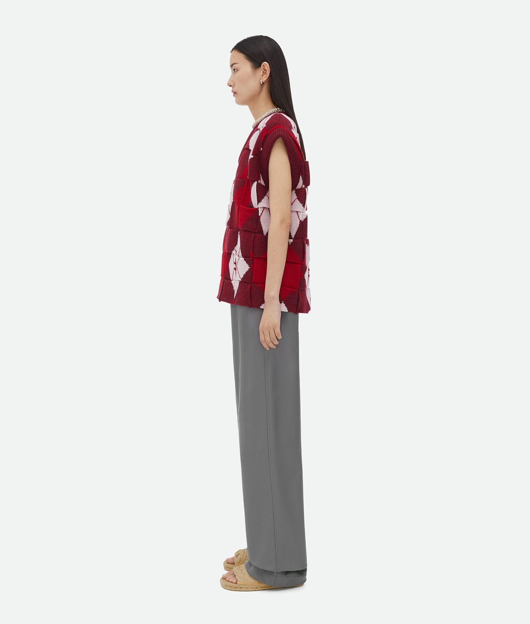 Intreccio Argyle Wool Gilet - 2