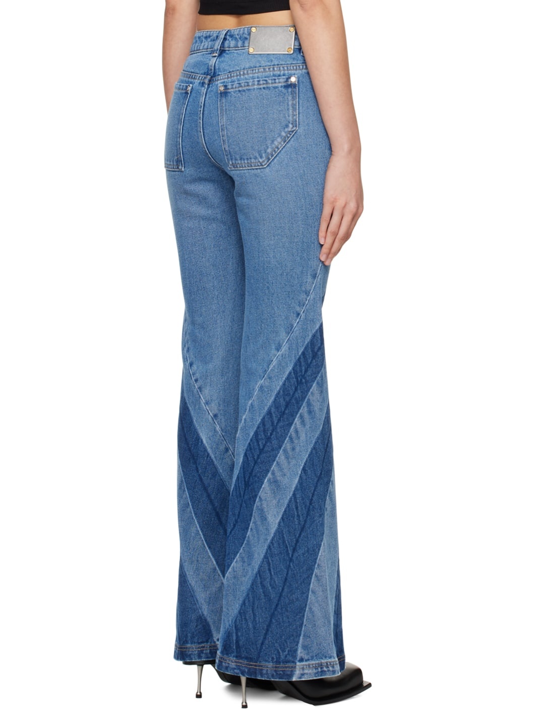Blue Darted Jeans - 3
