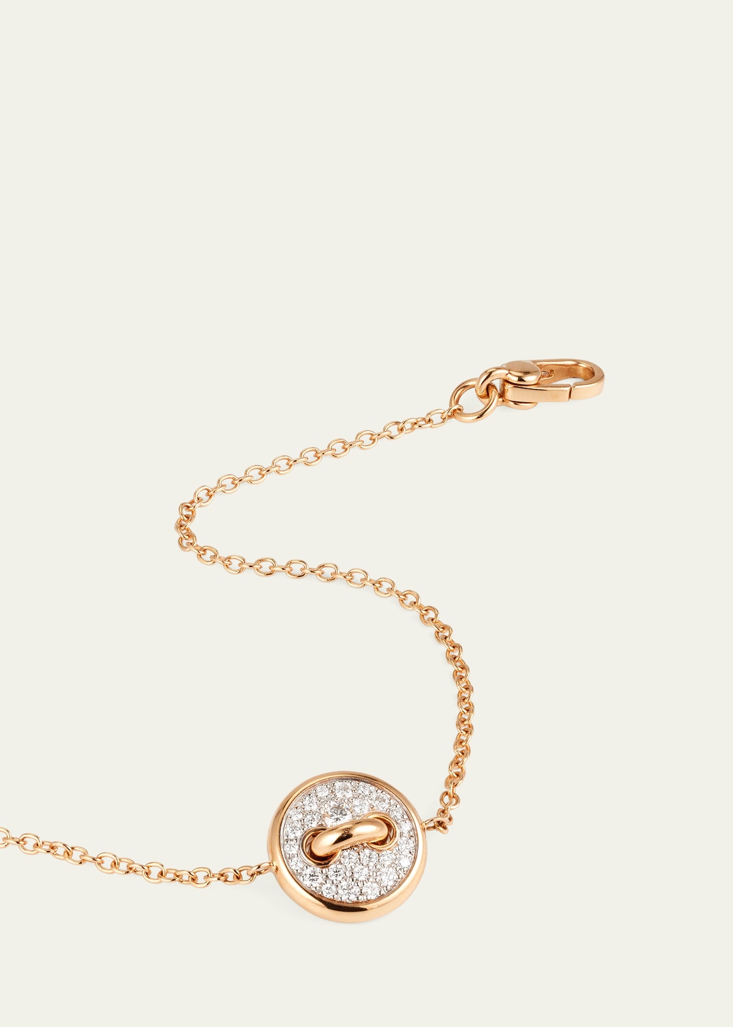 18K Rose Gold Pom Pom Dot Mother of Pearl and Diamond Bracelet - 3