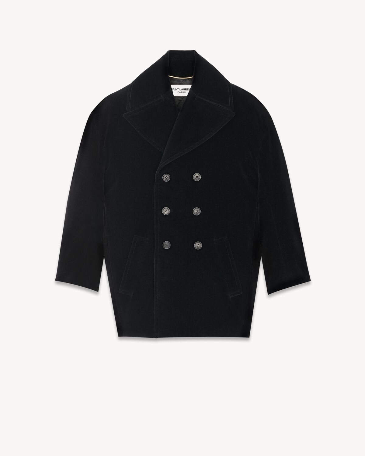 【関税＆送料込み】Saint Laurent Oversized Peacoat Oversized virgin wool peacoat in black - Saint Laurent