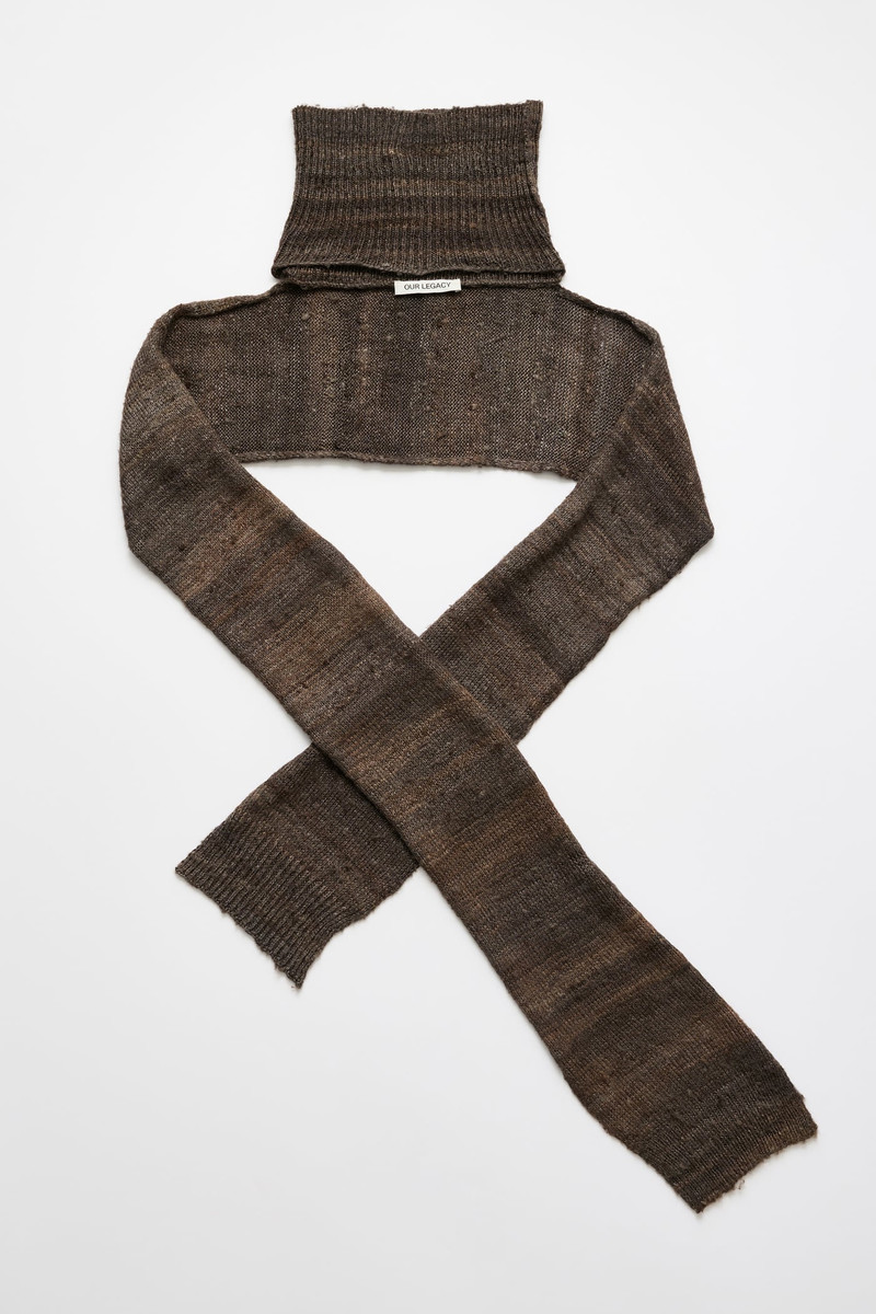 Mock Scarf Wathered Earth Handspun Silk 1