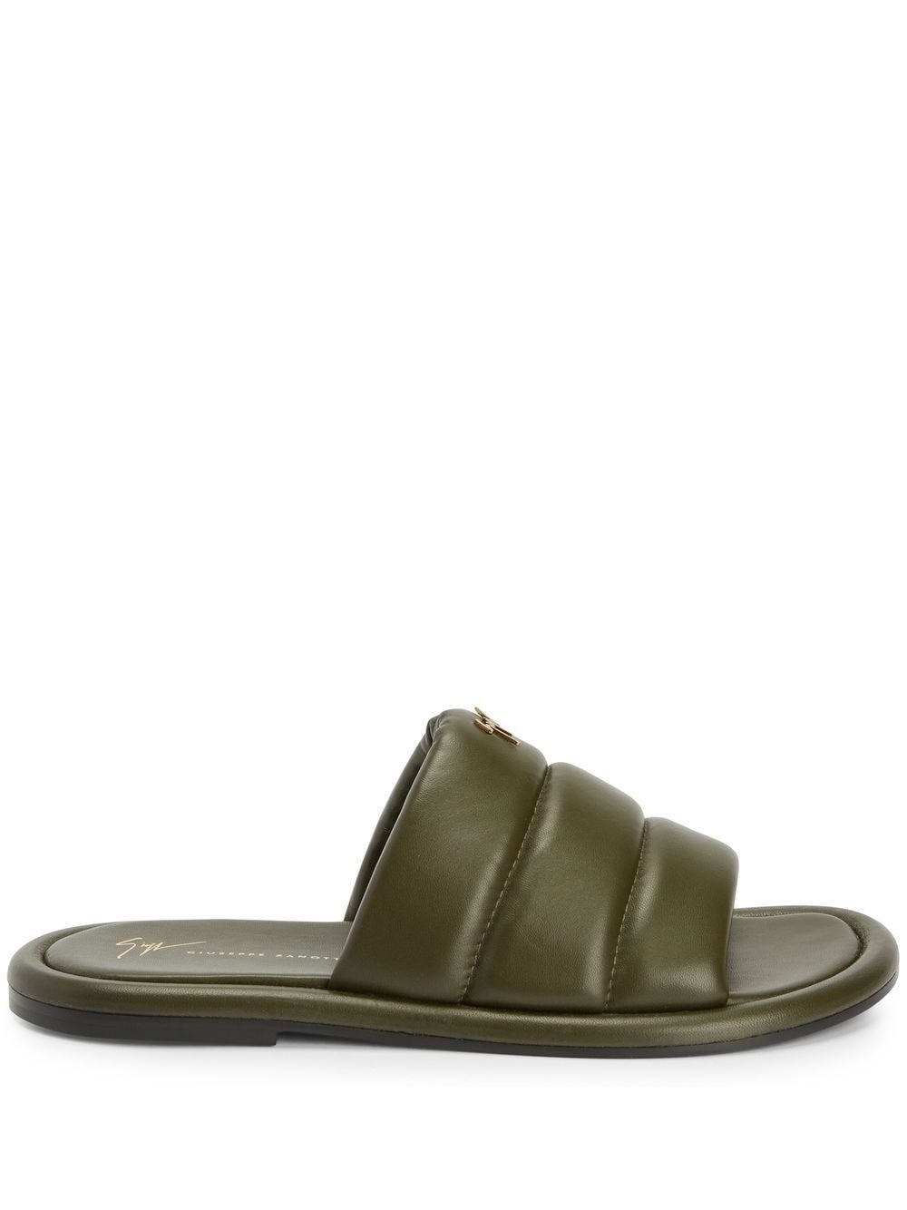 padded-leather sliders - 1