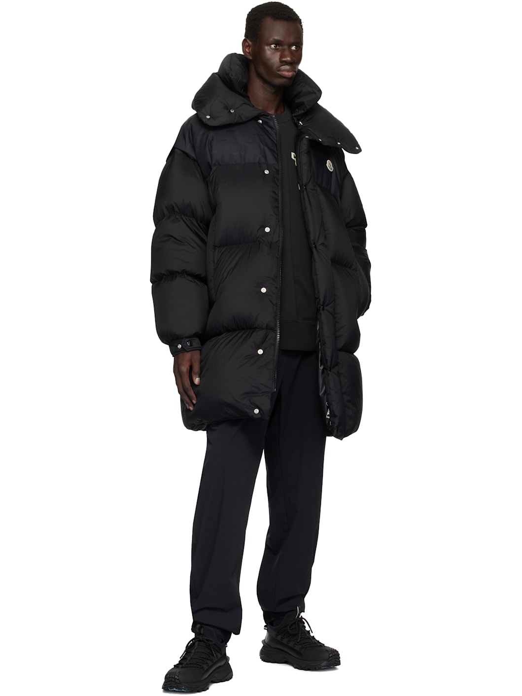 Black Verone Long Reversible Down Jacket - 5
