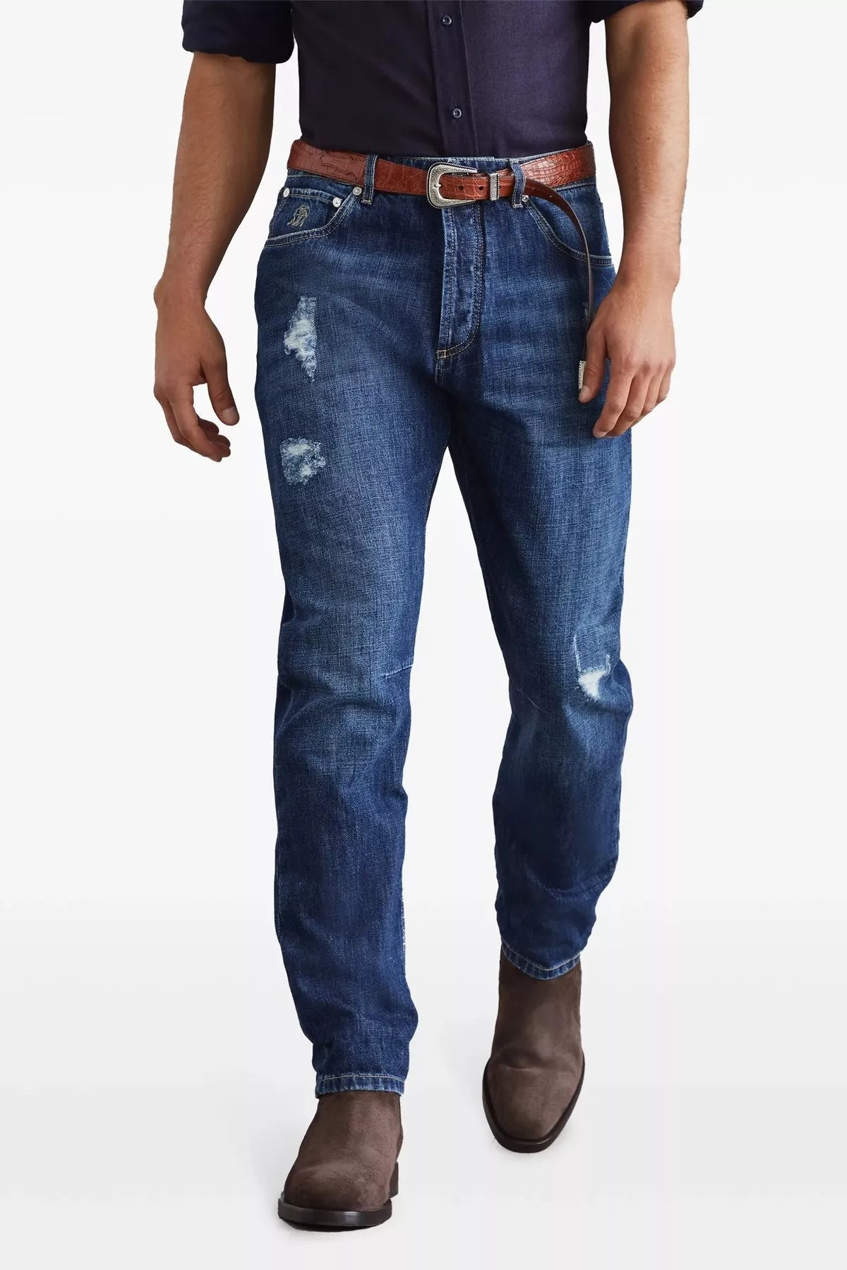 Brunello Cucinelli Men Used Effect Jeans - 2