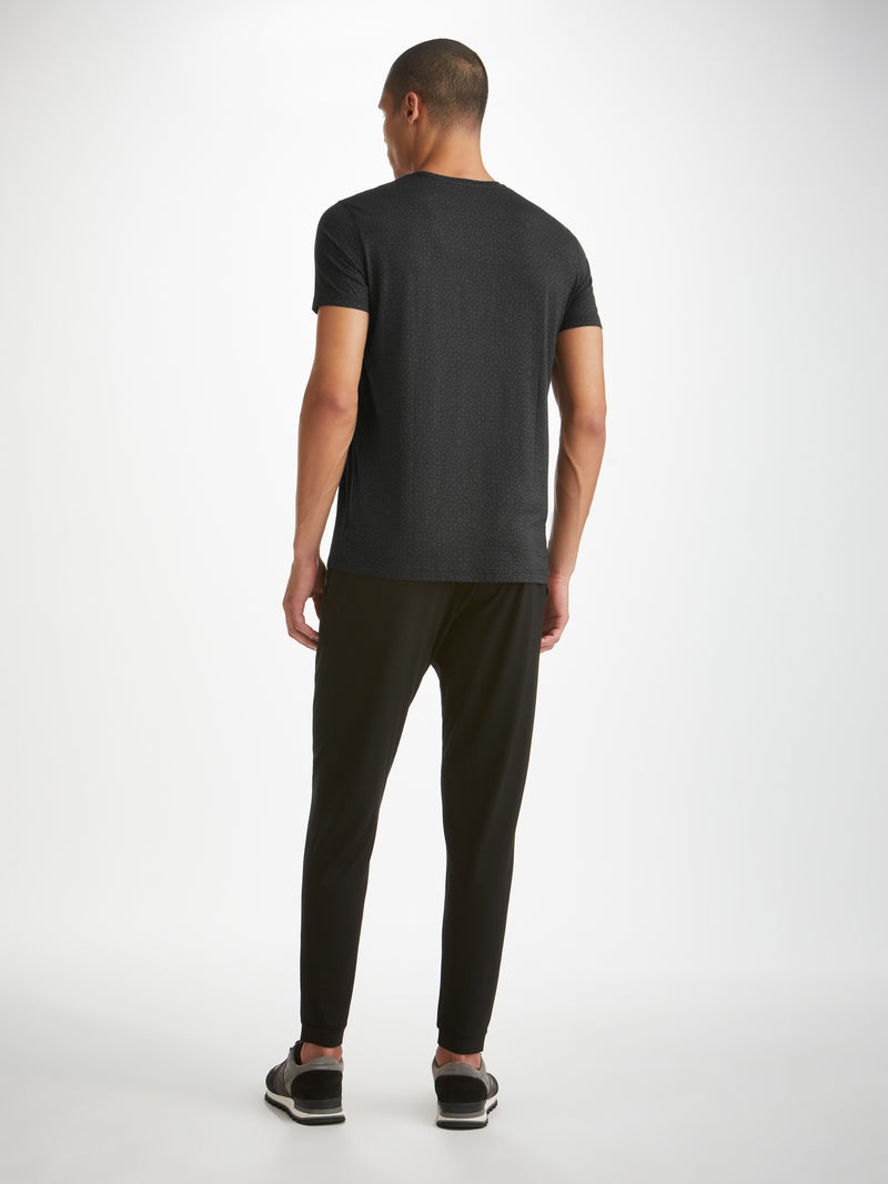 Men's T-Shirt London 12 Micro Modal Black - 4