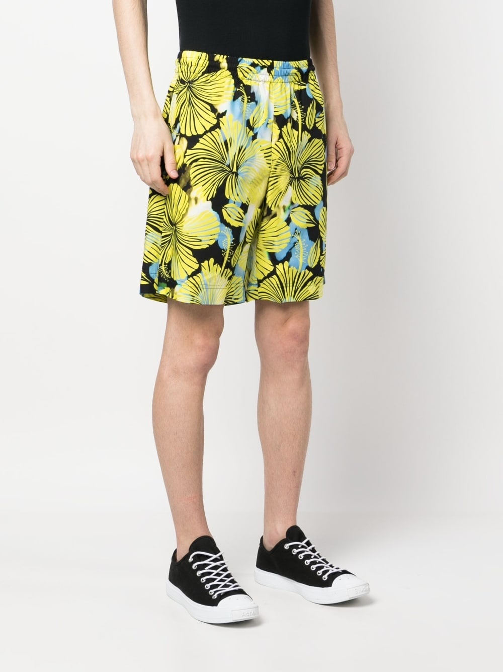 floral-print track shorts - 3