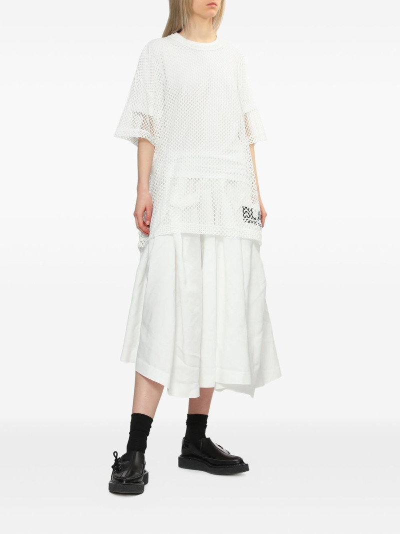 BLACK COMME des GARÇONS mesh-panel T-shirt outlook